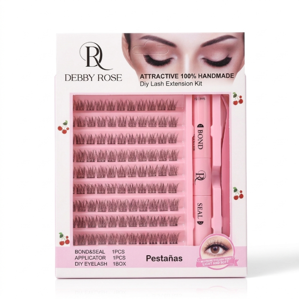 Producto - Set pestañas DIY Eyelaah + bonder, pegamento, pinza (#02) - Debby Rose