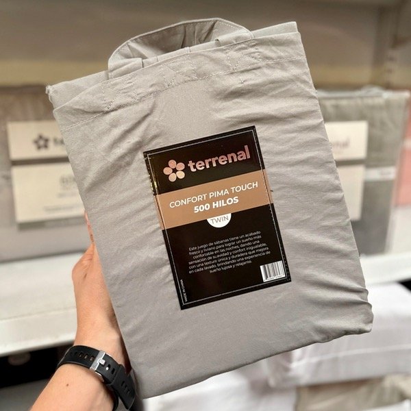 Producto - Sabana Pima Comfort Twin Terrenal 500 Hilos SP1