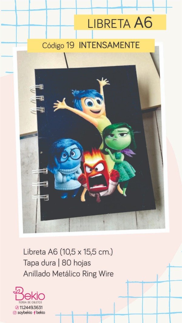 Producto - Libreta A6 - 19 Intensamente