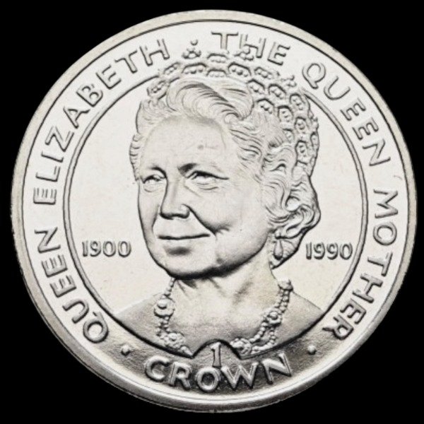 Producto - Gibraltar. 1 Crown de 1990 "90 Años de la Queen Mother"