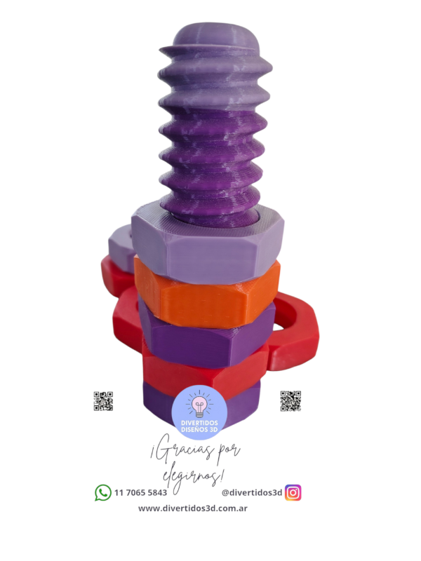 Producto - 1 Tornillo 17cm con 4 tuercas