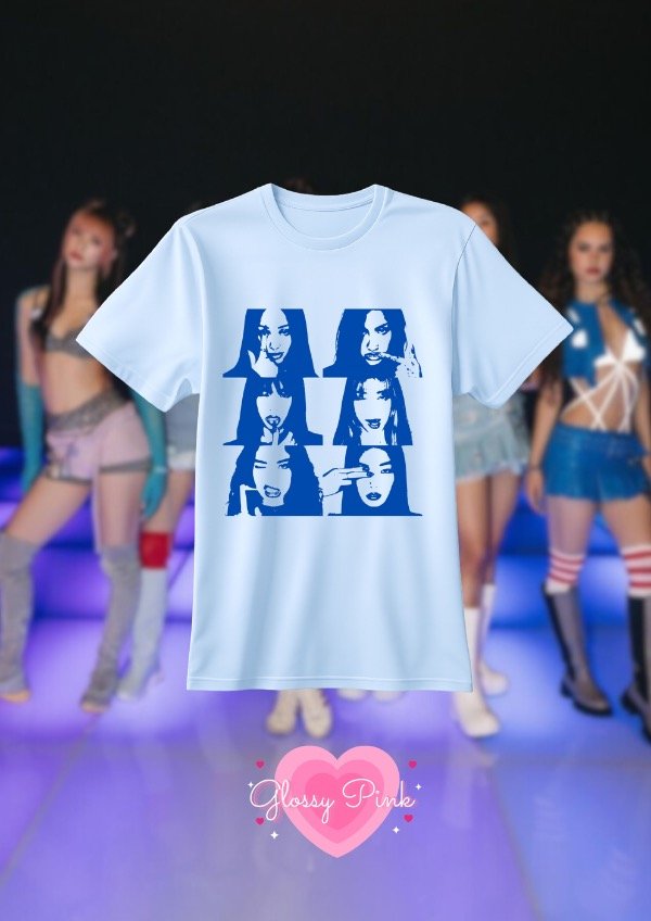 Producto - Remera celeste KATSEYE - DTF