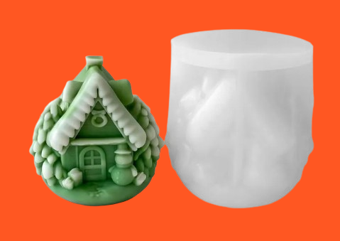 Producto - Molde Silicona Casita c/Arboles Navidad - 0