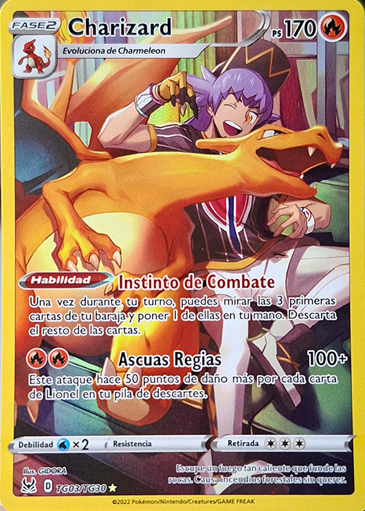 Producto - Charizard - TG03/TG30 - Origen Perdido - Holo ESPAÑOL