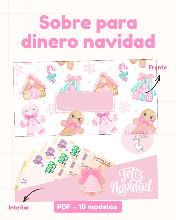 Producto - Sobres para dinero navidad