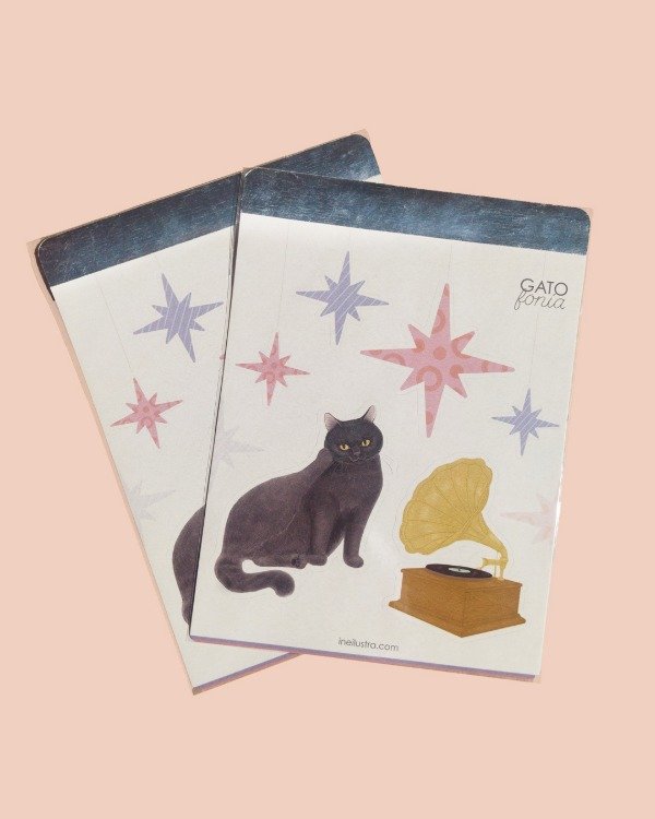 Producto - Planchita de vinilos Gatofonía