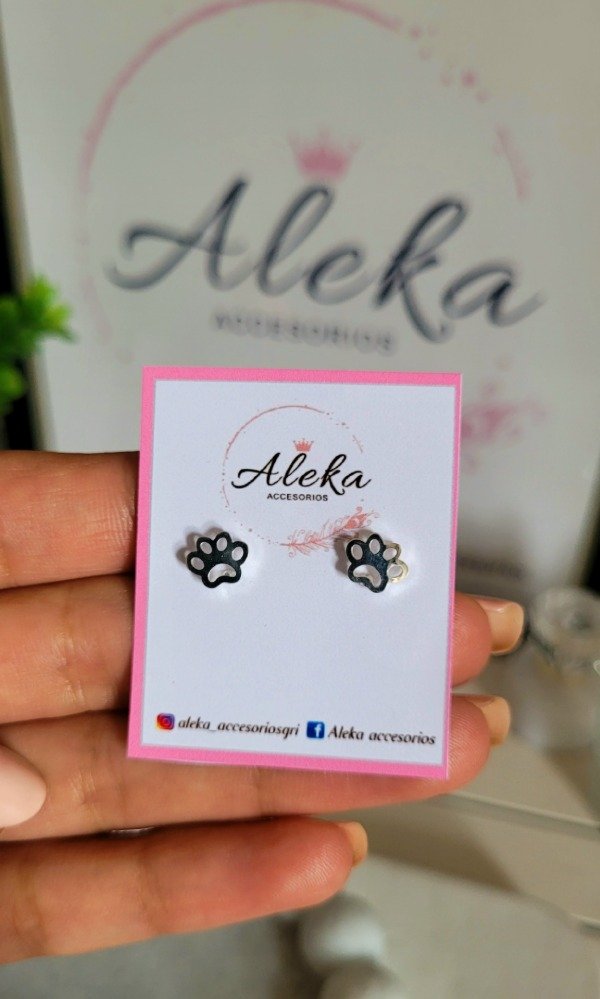 Producto - Aros huellas de acero blanco - 0