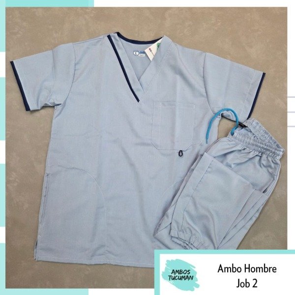 Producto - Ambo Eco Celeste Detalle Azul Jogger