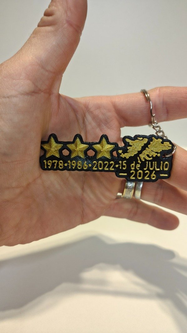 Producto - LLAVERO MODELO ORO - ESTRELLAS 78 86 2022 MUNDIAL MALVINAS 15 DE JULIO - 1