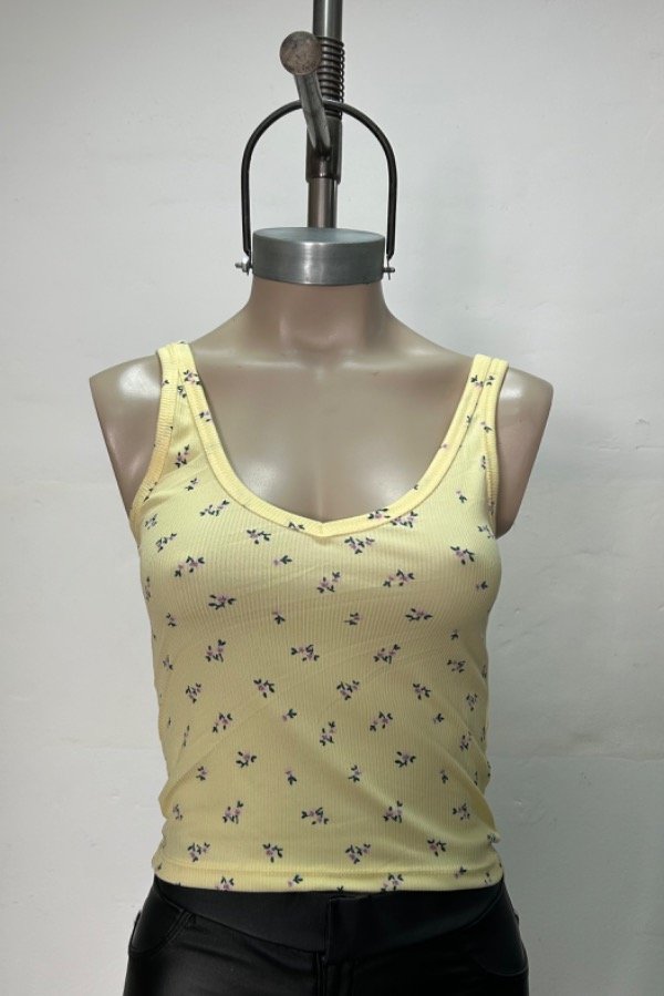 Producto - Musculosa Escote V Floreado