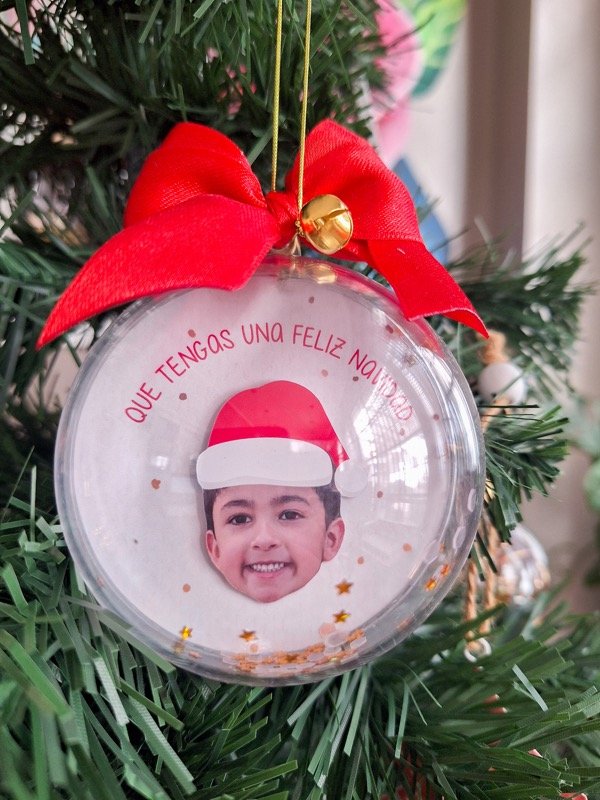 Producto - Esfera navideña carita gorrito de navidad