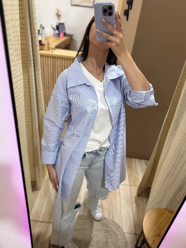 Producto - Camisa Carola Celeste