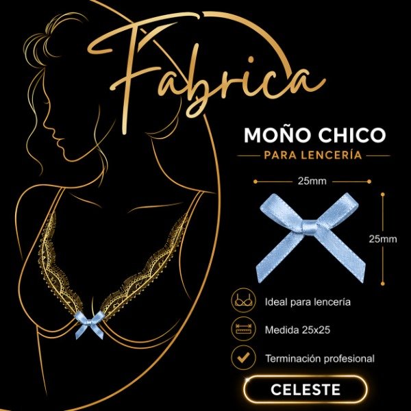 Producto - Moño Chico Celeste (1 unidad)