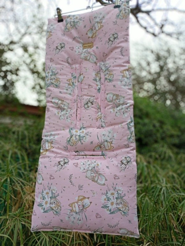 Producto - Colchoncito Conejas y Margaritas rosa - 0