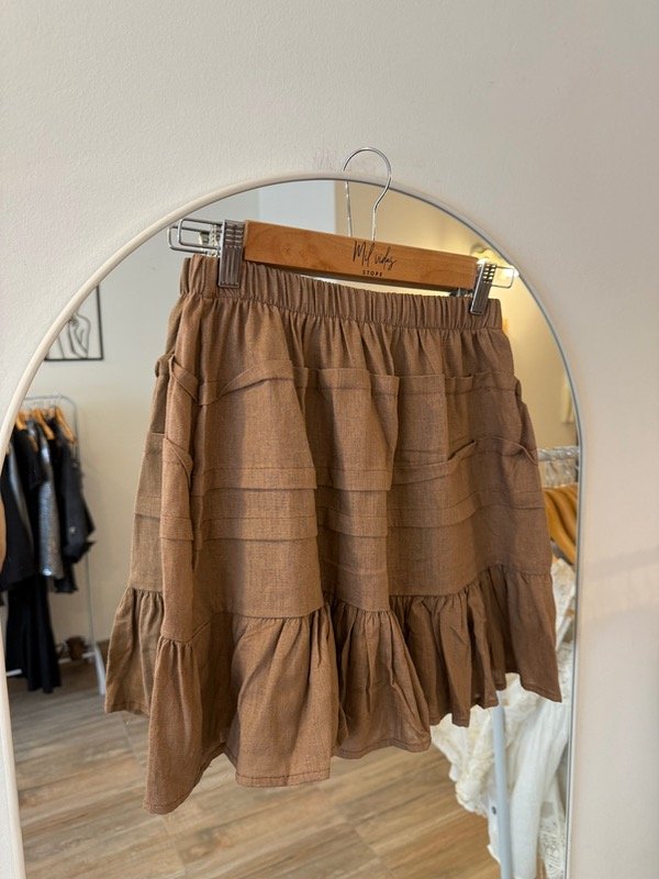 Producto - Falda Amelia corta chocolate