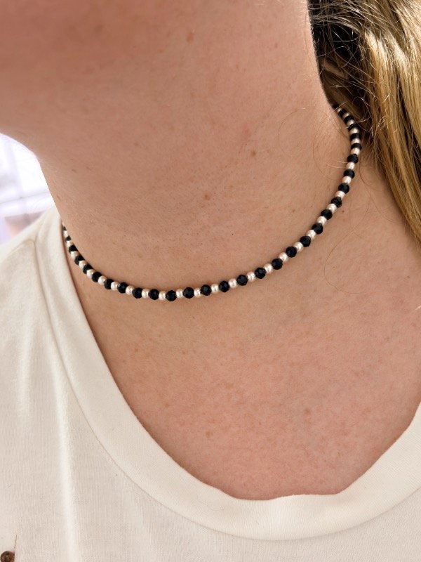 Producto - Choker cristales negro 45cm - 0