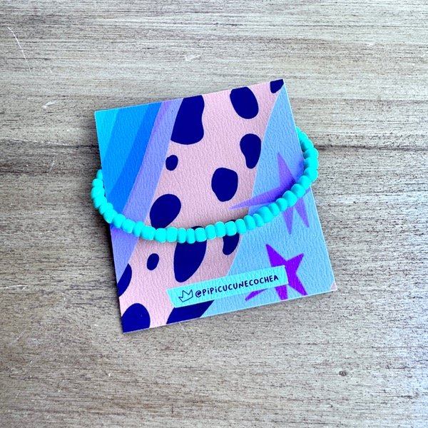 Producto - Pulserita Mostacillas - Verde pastel