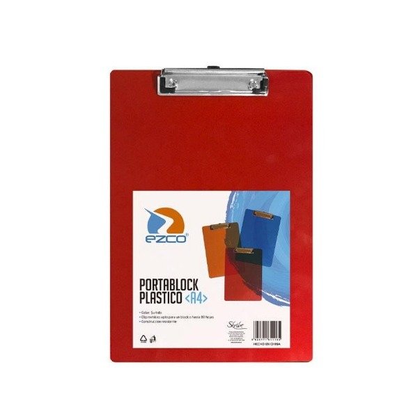 Producto - PLACA PORTABLOCK EZCO A4 V/COLORES