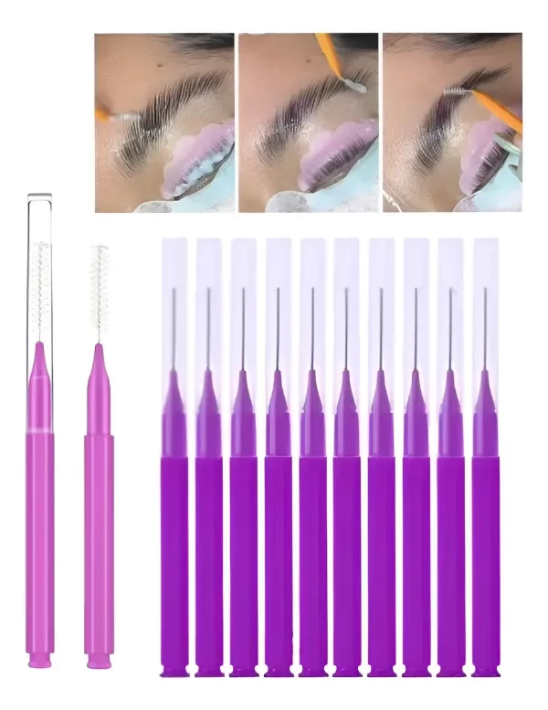 Producto - Mini Cepillos Para Laminado De Cejas X6 Un