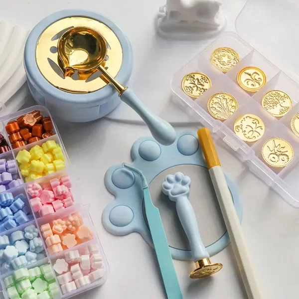 Producto - Kit celeste de lacre con accesorios - 0