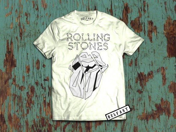 REMERA ROLLING STONES TATTOO HACKNEY MERCH 2 TONE