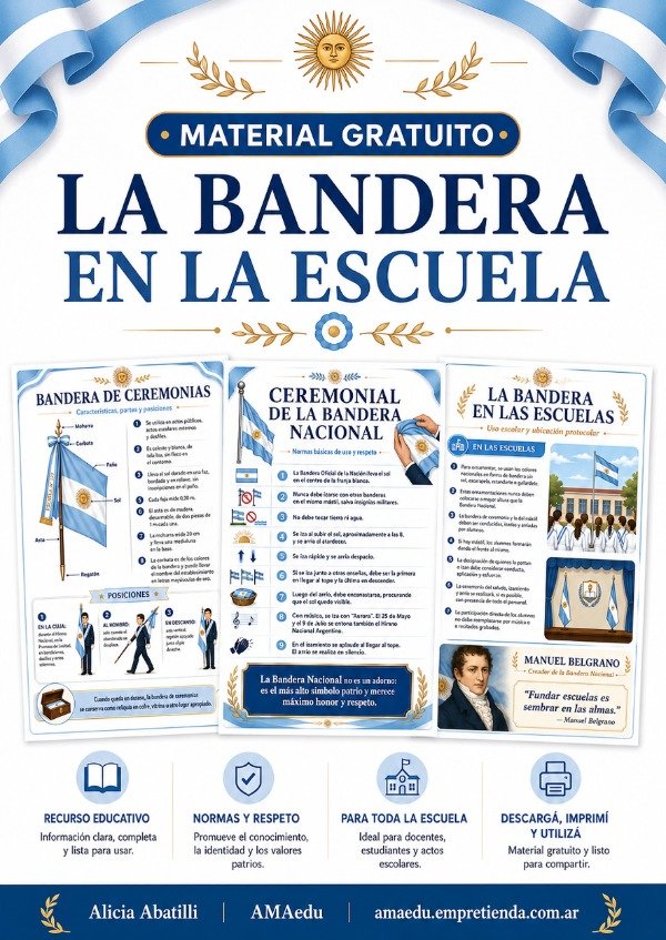 Producto - LA BANDERA EN LA ESCUELA (Material Gratuito)