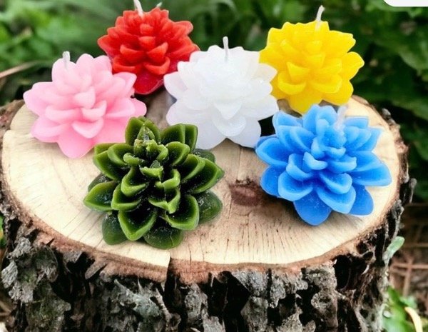 Producto - Vela flor de loto 4x7 de diametro