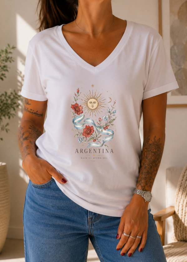 Producto - Remera de Jersey algodón - Escote V Argentina (29)