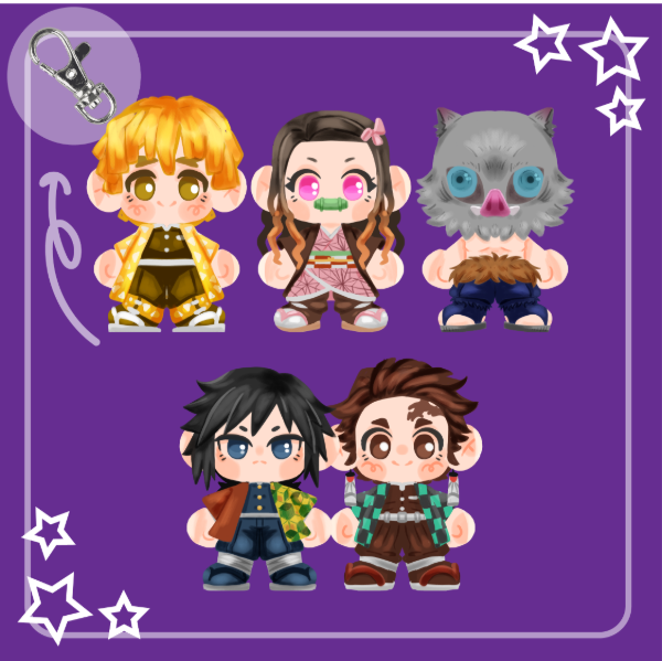 Producto - LLAVEROS MINI "KIMETSU NO YAIBA PROTAS"