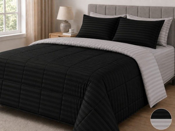 Producto - Acolchado Edredon Kasarah Dobby 600h Simil plumon c/ funda Queen - 3