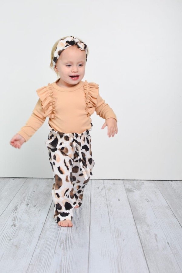 Producto - CONJUNTO ISABELLA CAMEL (VINCHA + BODY + PALAZO)