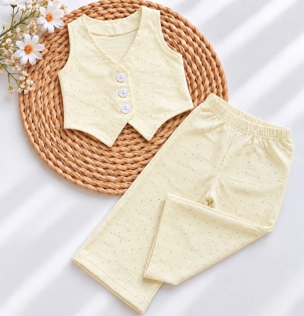 Producto - CONJUNTO SASTRERO STRAS AMARILLO (CHALECO + PANTALÓN OXFORD)