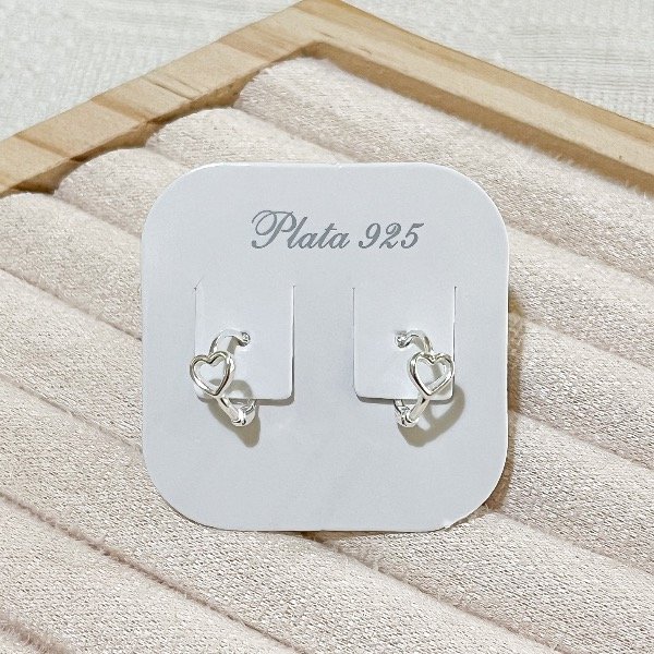 Producto - Argollas Corazón Plata