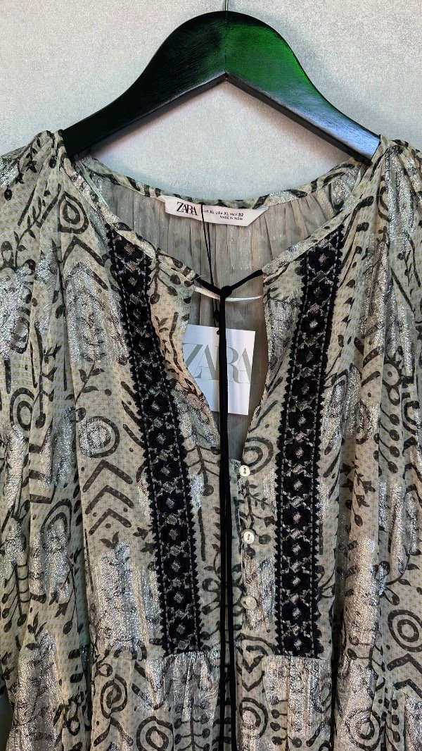 Producto - Vestido boho metallic Zara - 1