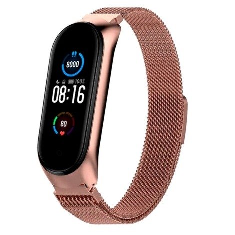 Producto - MALLA CORREA METÁLICA XIAOMI MI BAND 5 Y 6 ROSE GOLD
