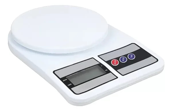 Producto - Balanza de cocina digital electrónica capacidad máxima 10 kg color blanco