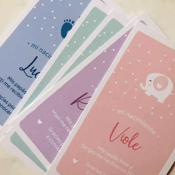 Producto - TARJETAS RECUERDO DE NACIMIENTO - SUAVE