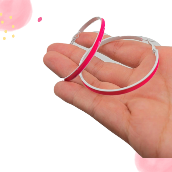 Producto - Aros fluor retro rosa