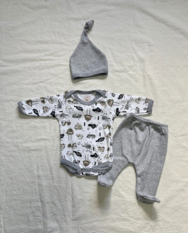 Producto - Ajuar 3 piezas Gris