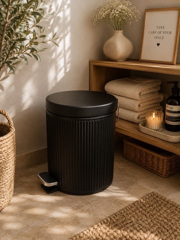 Producto - Cesto de basura acanalado