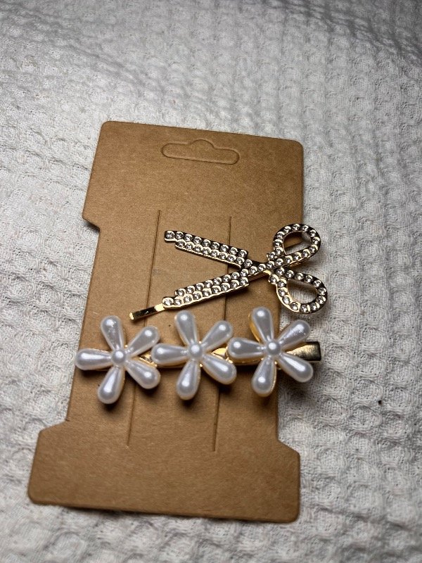 Producto - Hebilla Tijera strass y perlas