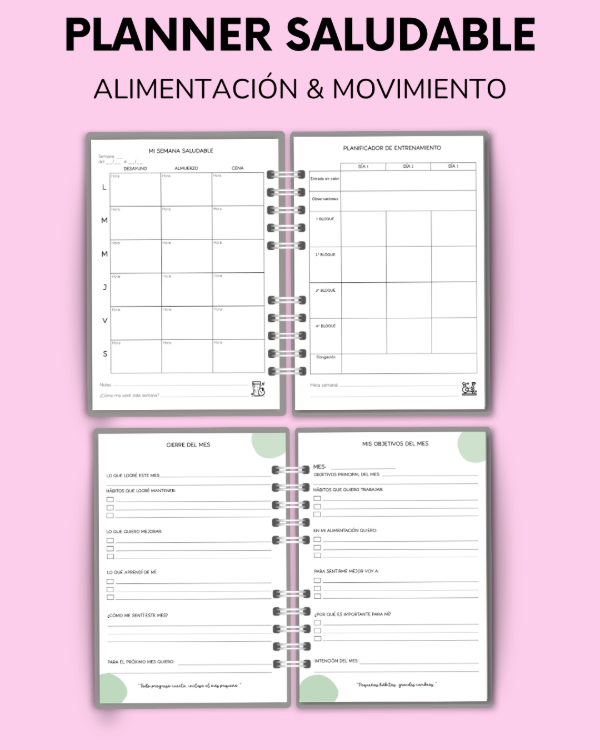 Producto - PLANNER SALUDABLE - Alimentación y Movimiento - 1