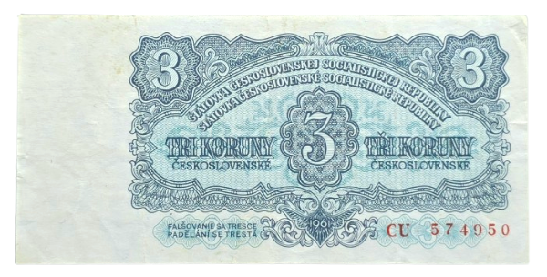 Producto - Checoslovaquia 3 Koruny (1961) Escudo de Armas Pick.81 VF