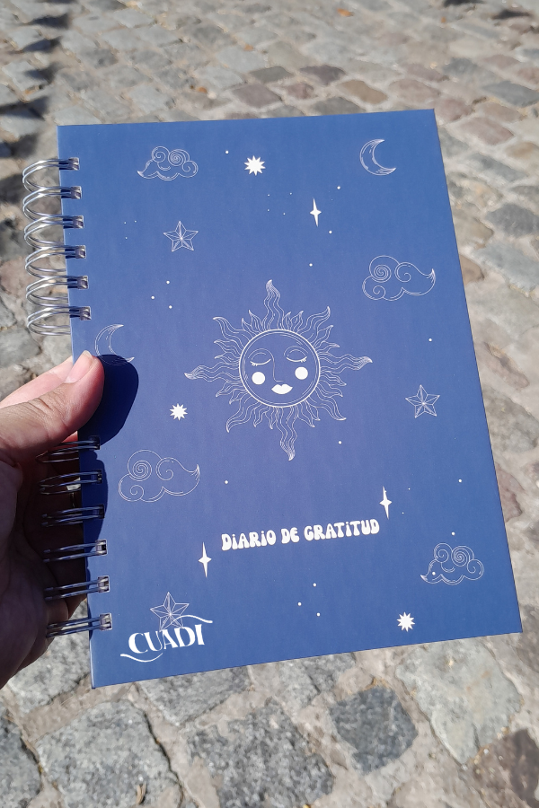 Producto - DIARIO DE GRATITUD- Azul sol (x 6 meses o un año)