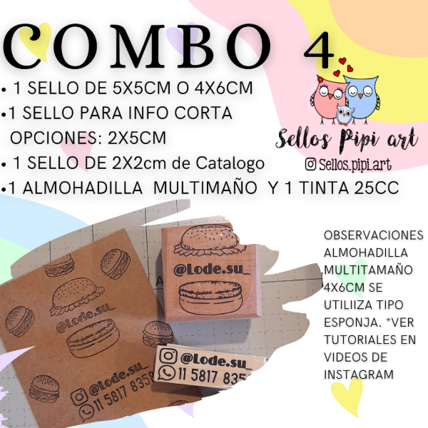 Producto - COMBO 4 SELLOS PERSONALIZADOS