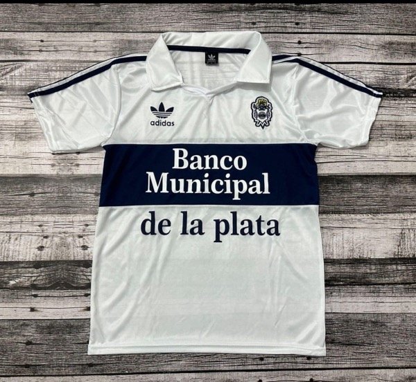 Producto - Camiseta Gimnasia Retro Banco Blanca