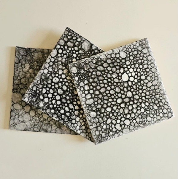 Producto - Azulejo artístico burbujas- Negro