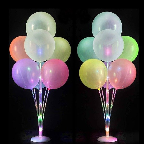 Producto - Exhibidor Acrílico con Luces Led para 7 Globos