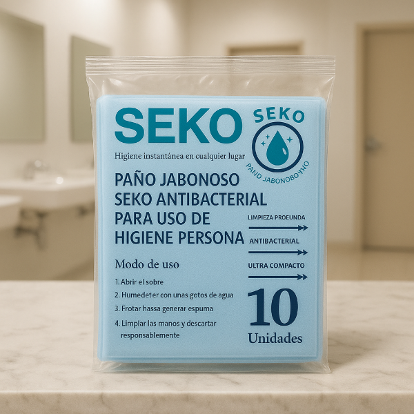 Producto - CAJA PAÑO JABONOSO SEKO ANTIBACTERIAL