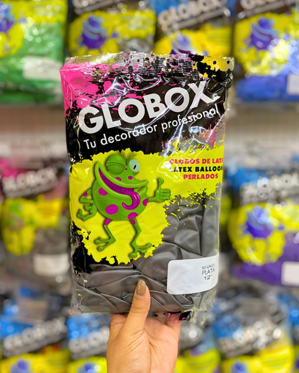 Producto - GLOBOS GLOBOX Perlado plata